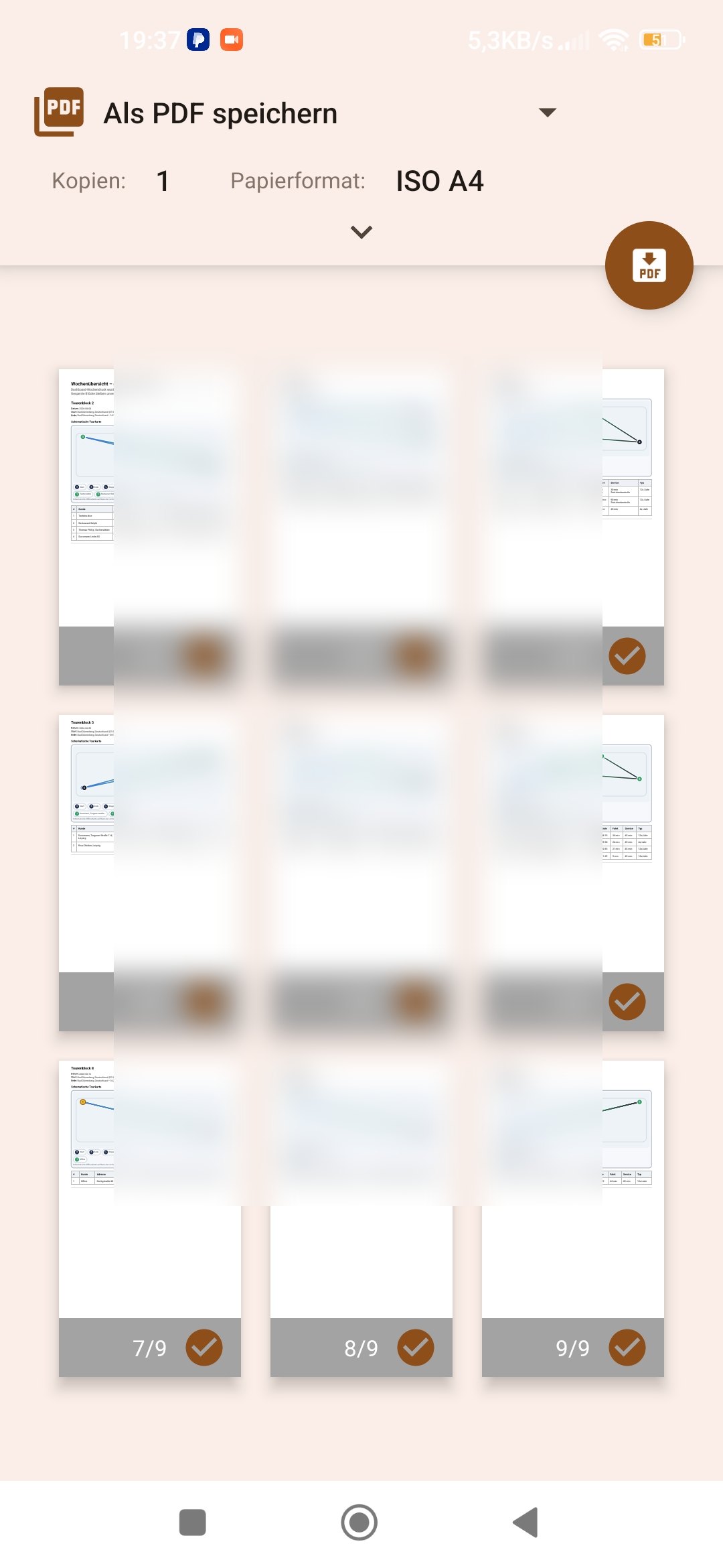 PDF-Dokumentation in der Tourenplaner App für Außendienst und Einsatzplanung